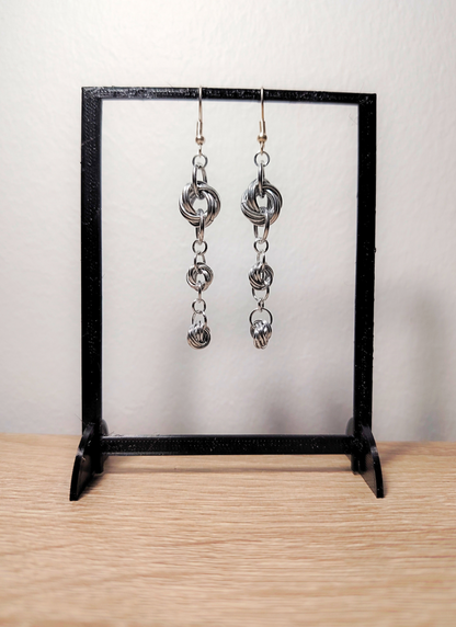 Earrings, silver